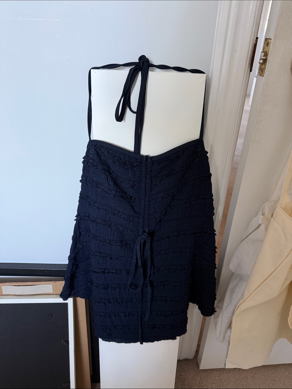 Women's Navy Halter Knit Tank Top NWOT